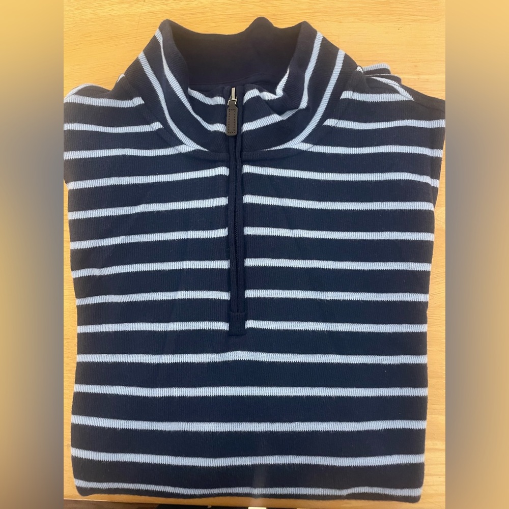 Club Room Blue with blue  Zip-Up Sweater